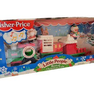 Fisher Price Little People Musical Christmas Train Toy in Original Box